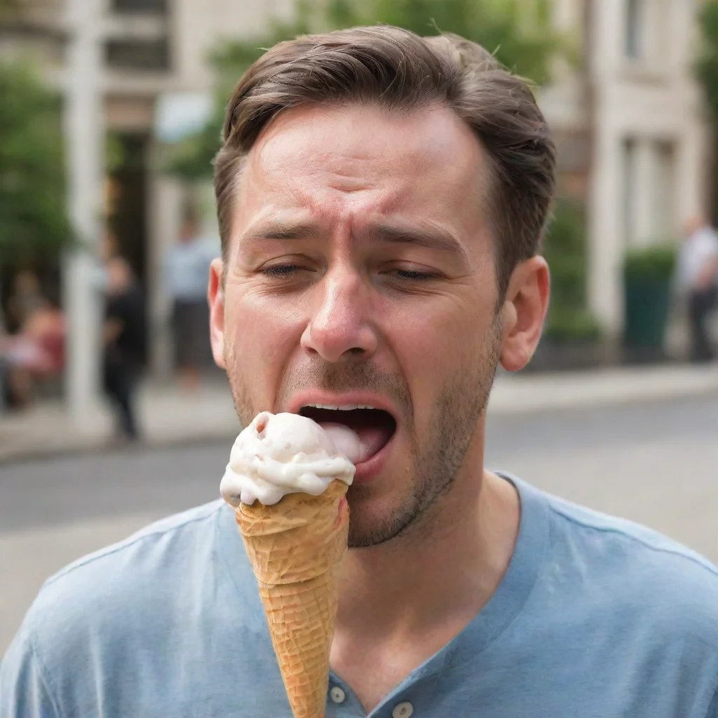 aiamazing man crying icecream falling awesome portrait 2