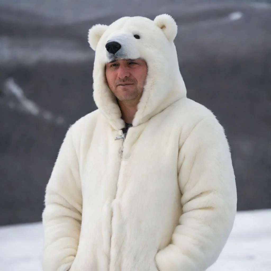 aiamazing man in polarbear fursit awesome portrait 2