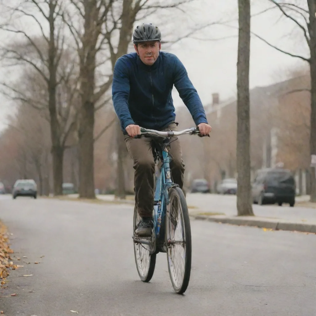 aiamazing man riding bike awesome portrait 2