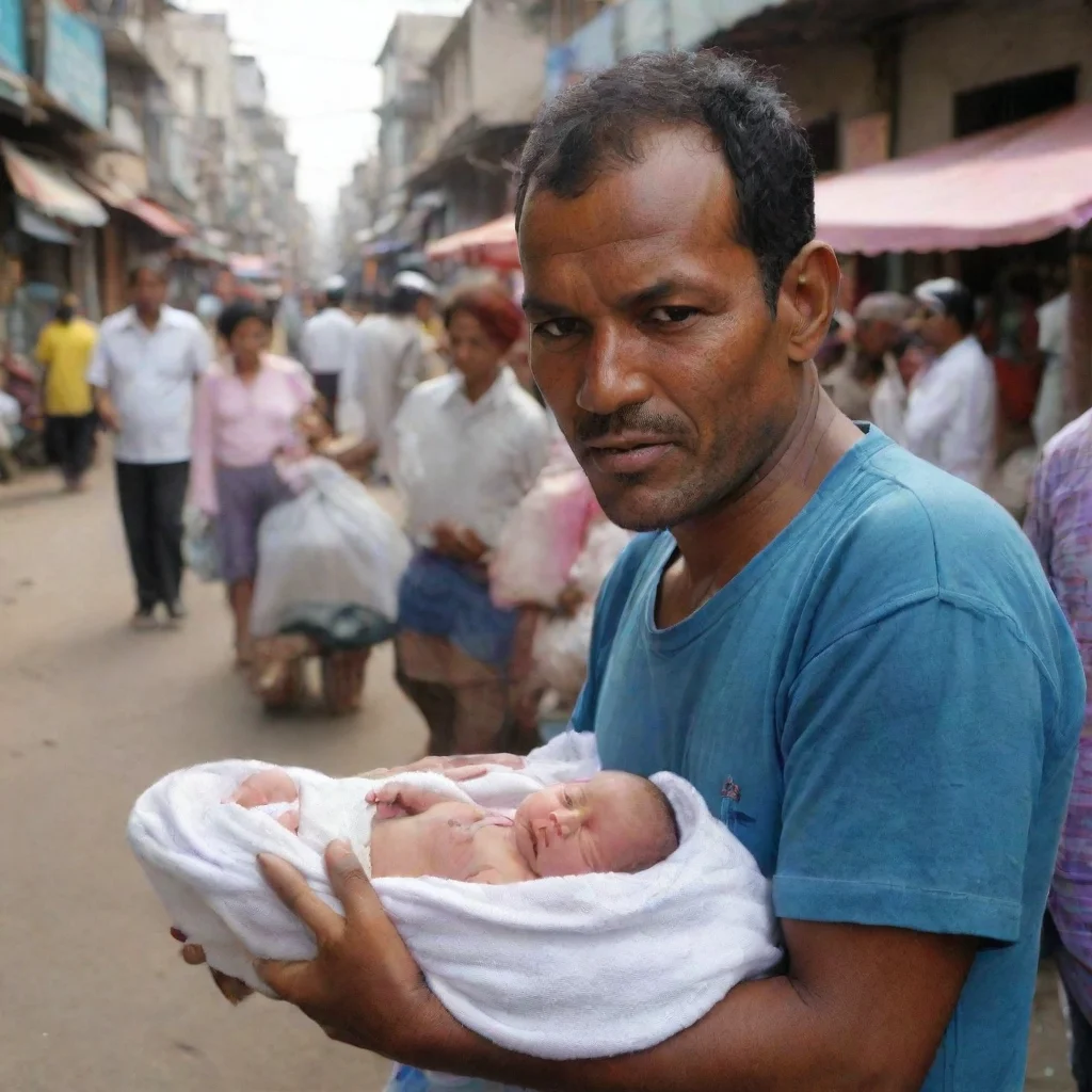 amazing man selling a newborn baby awesome portrait 2
