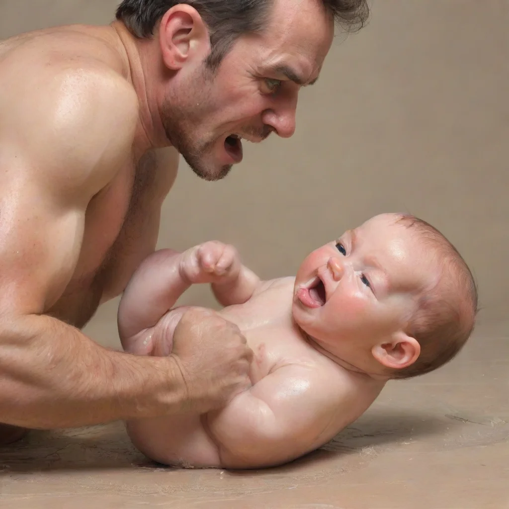 amazing man smashing a baby awesome portrait 2