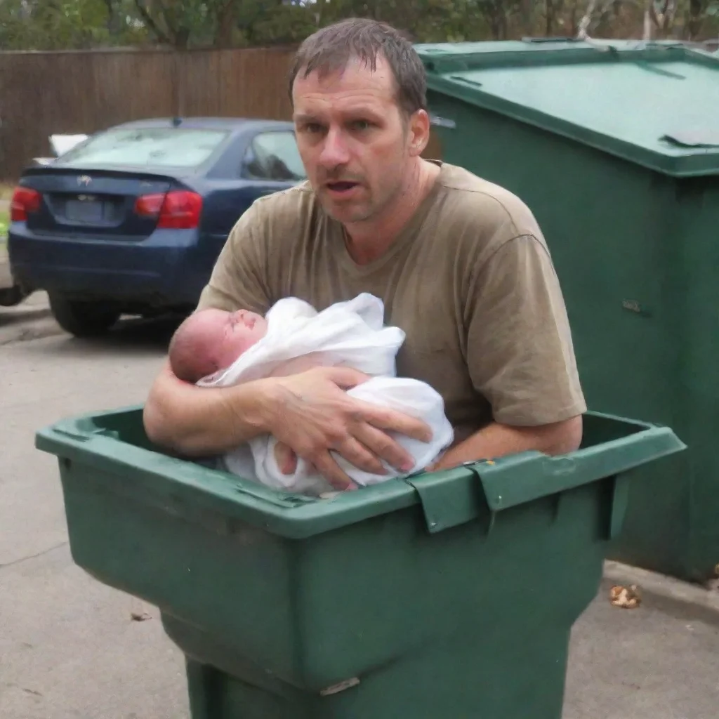 aiamazing man throwing newborn babies in the dumpster awesome portrait 2