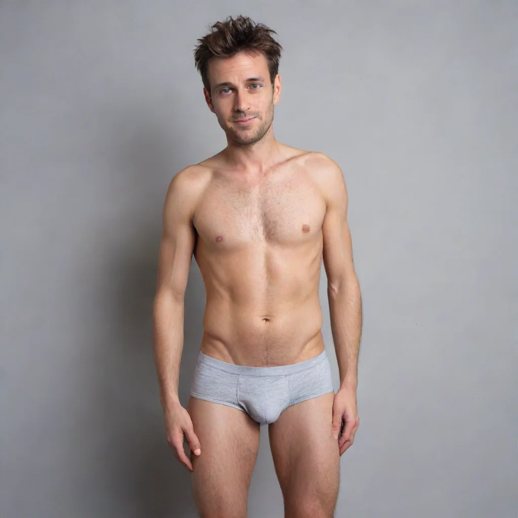 aiamazing man with no pants and shirt awesome portrait 2