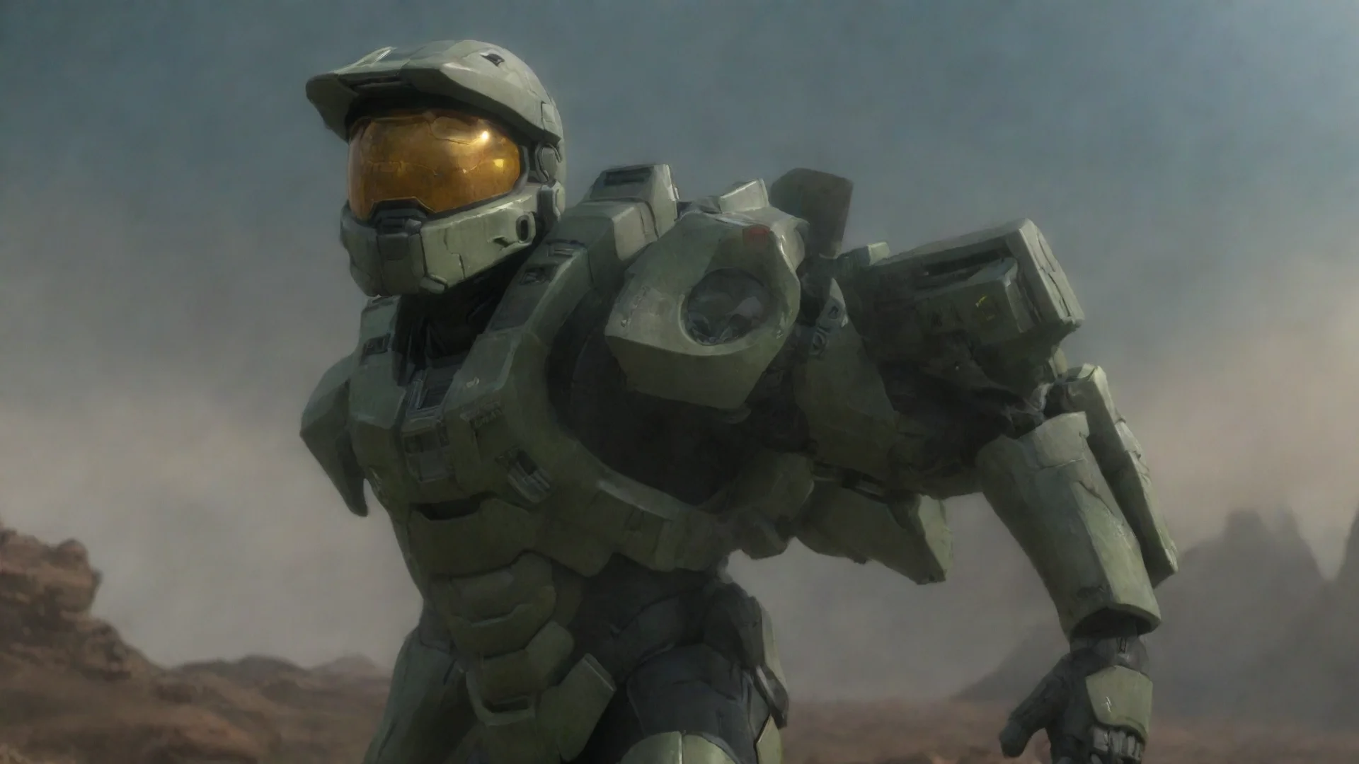 amazing master chief with earth behind him awesome portrait 2 wide