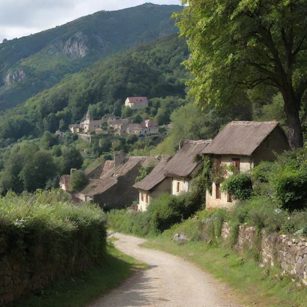 amazing meddival vilage with folige awesome portrait 2
