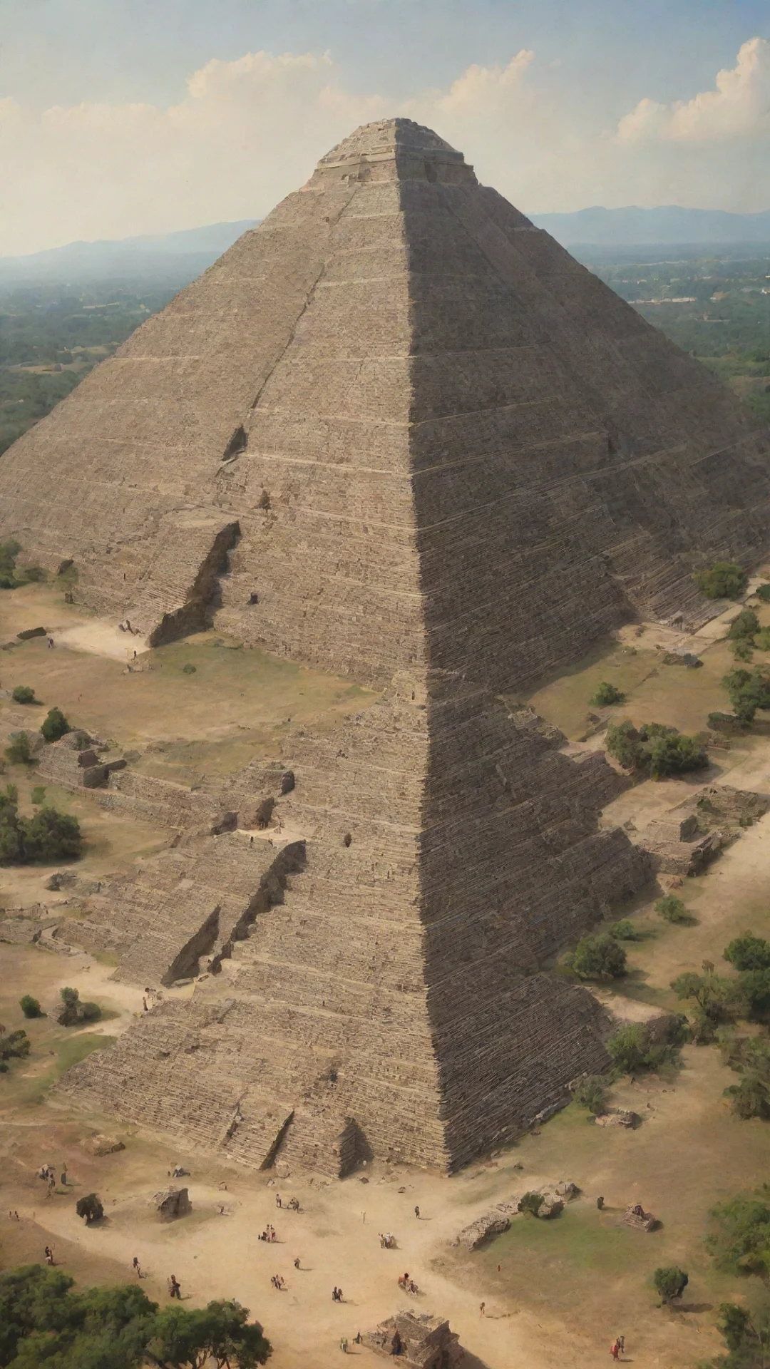 aiamazing mexico pyramid with civilization  awesome portrait 2 hdtall