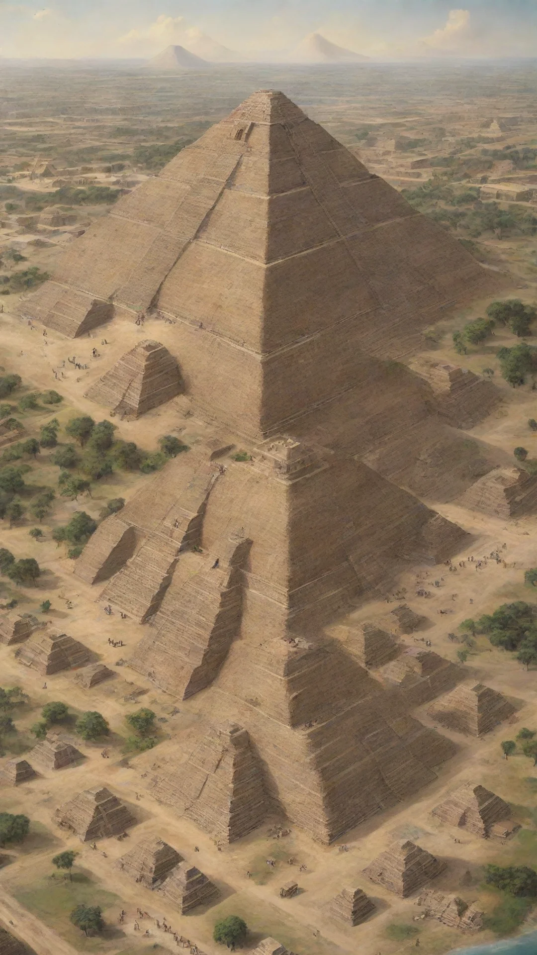 amazing mexico pyramids with civilization context detailed awesome portrait 2 hdtall