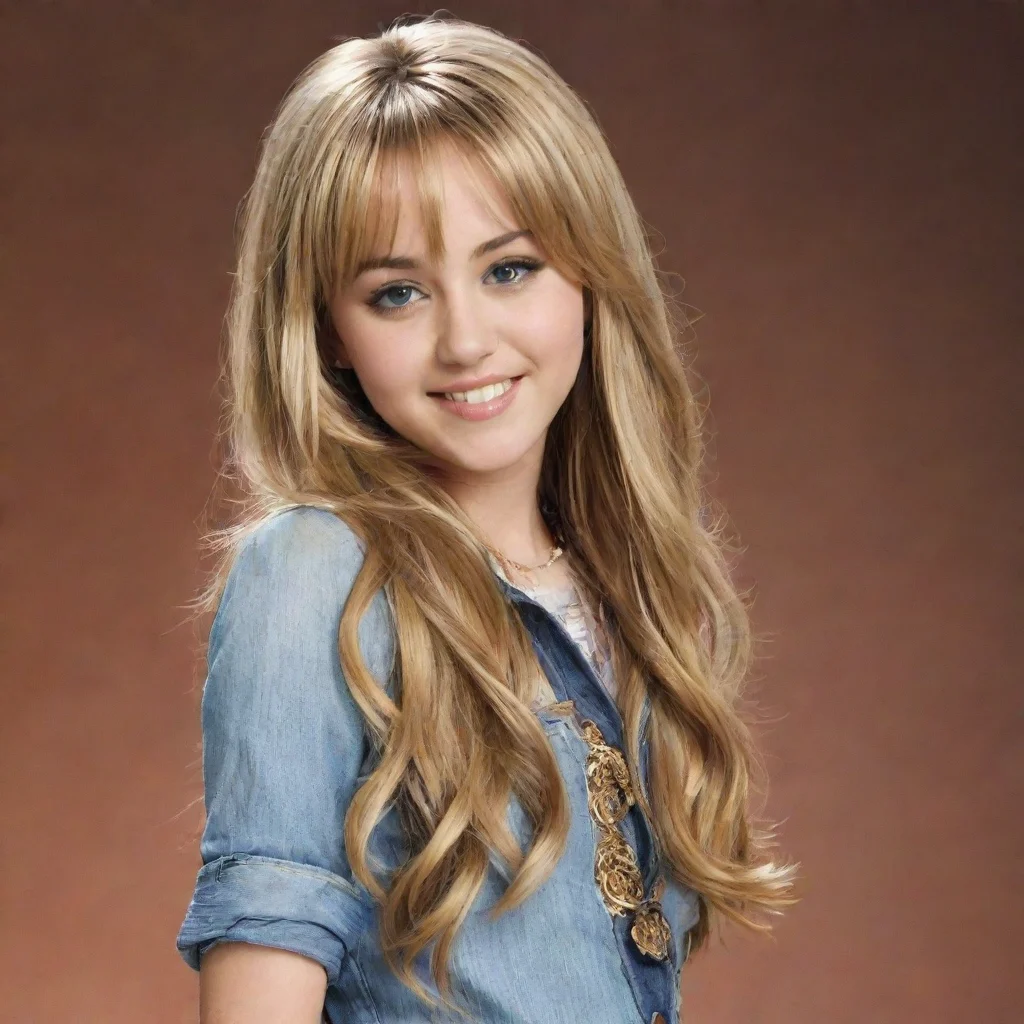 aiamazing miley cyrus as hannah montana  awesome portrait 2
