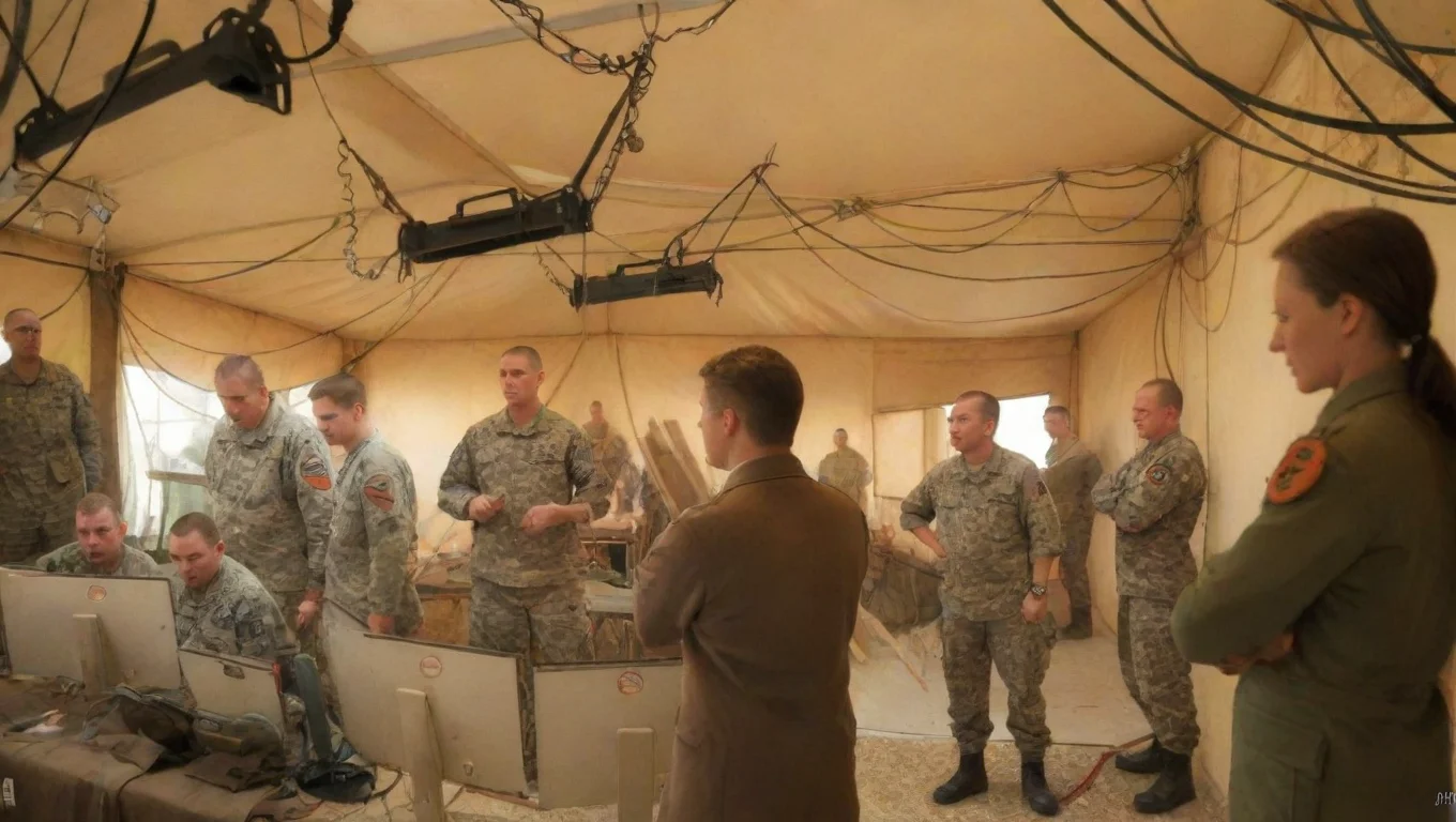 aiamazing military meeting in a tent awesome portrait 2