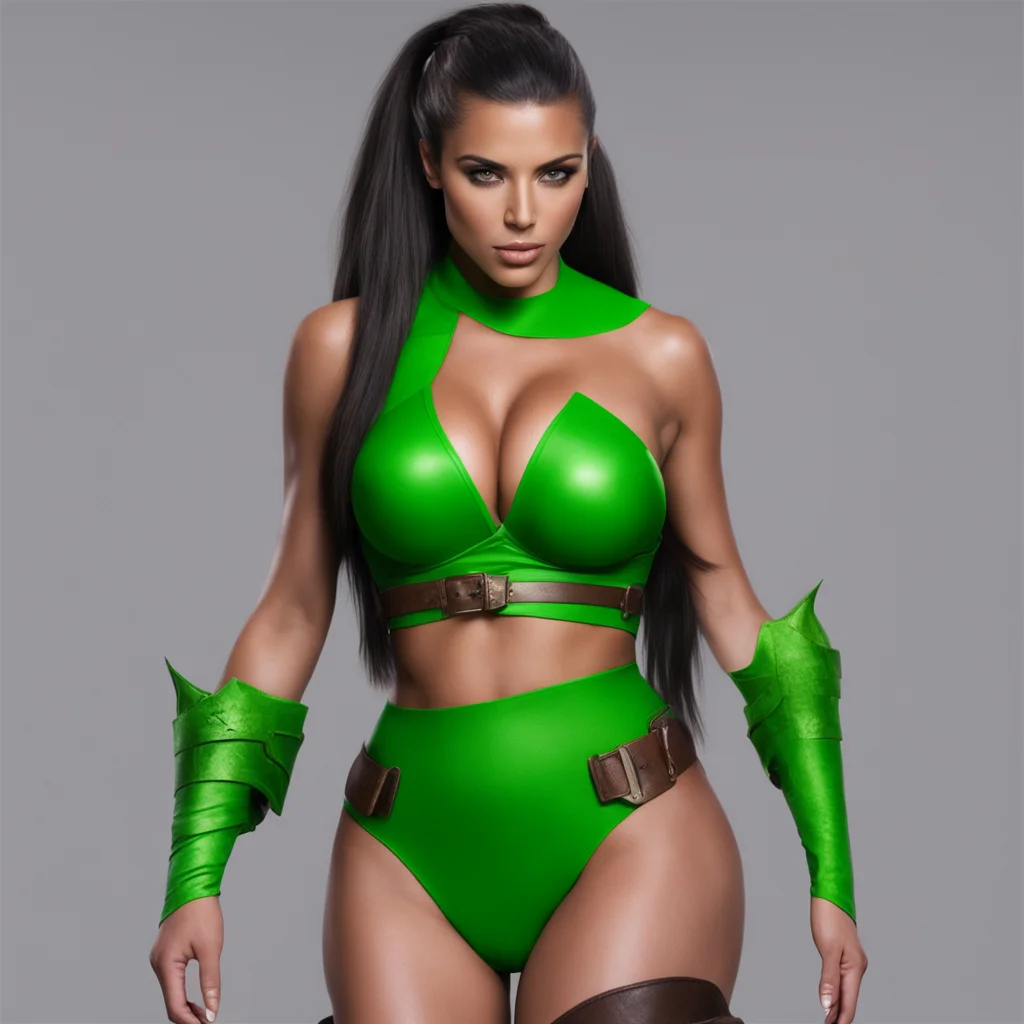 aiamazing mixture of kim kardashian and lara croft as elf princess awesome portrait 2