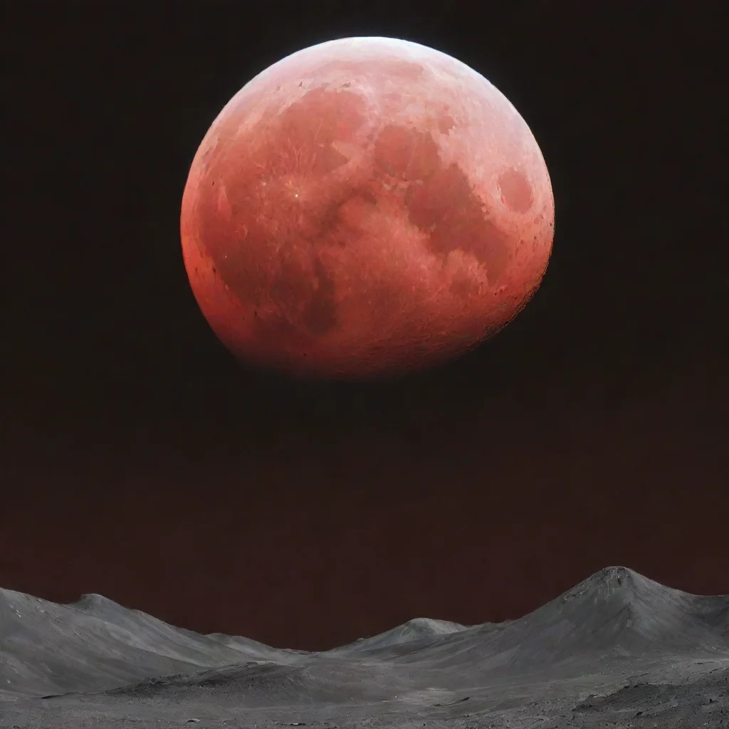 amazing moon red awesome portrait 2