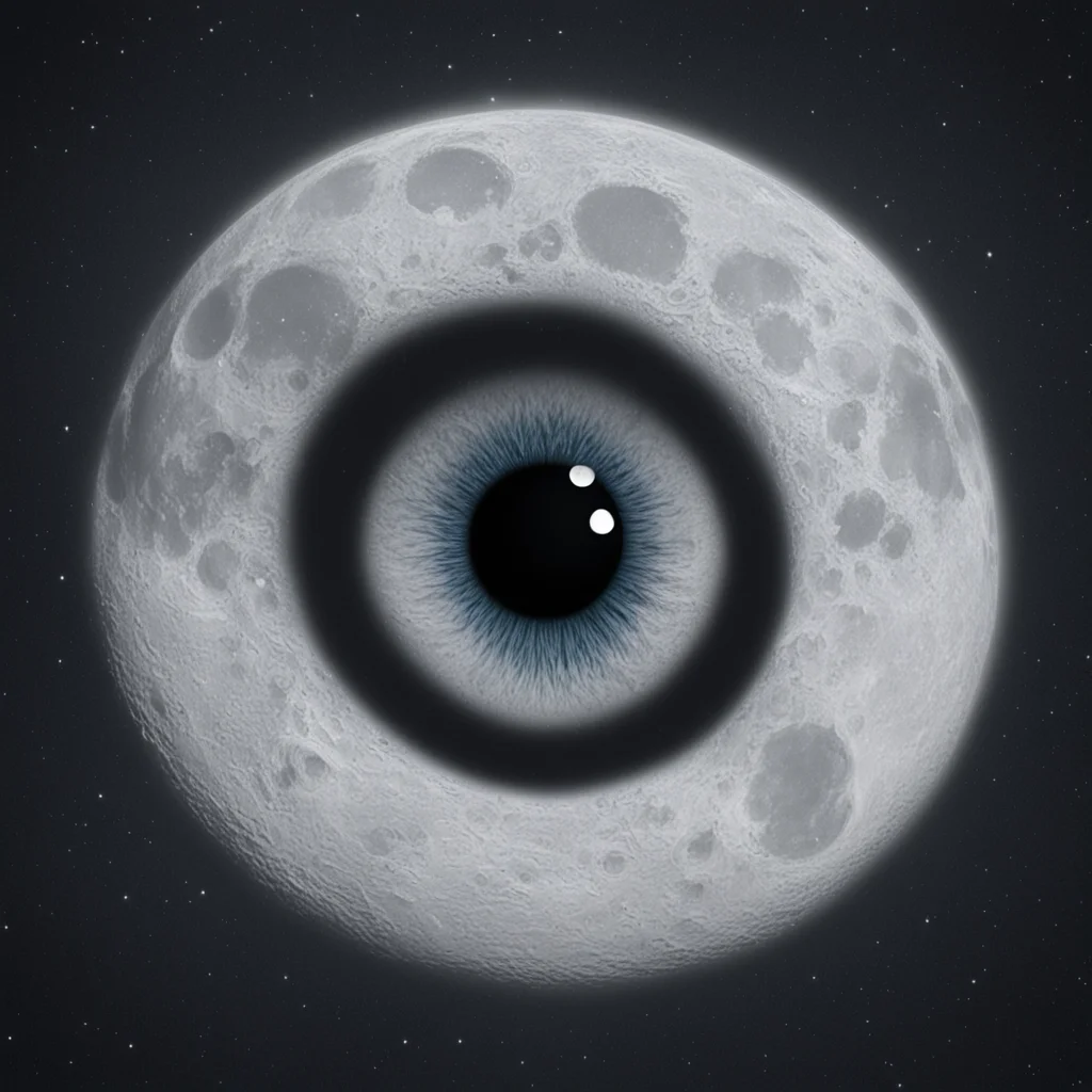amazing moon with eye awesome portrait 2