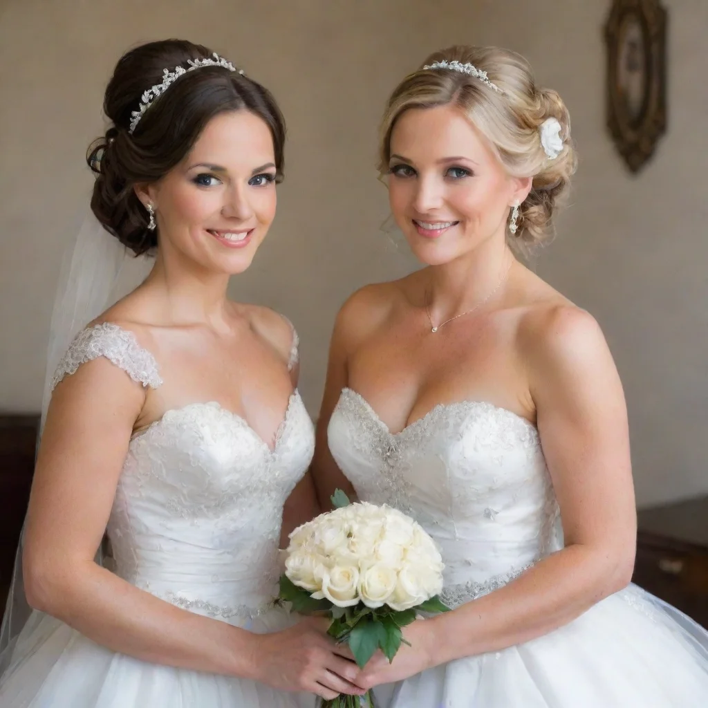 amazing mother daughter brides awesome portrait 2