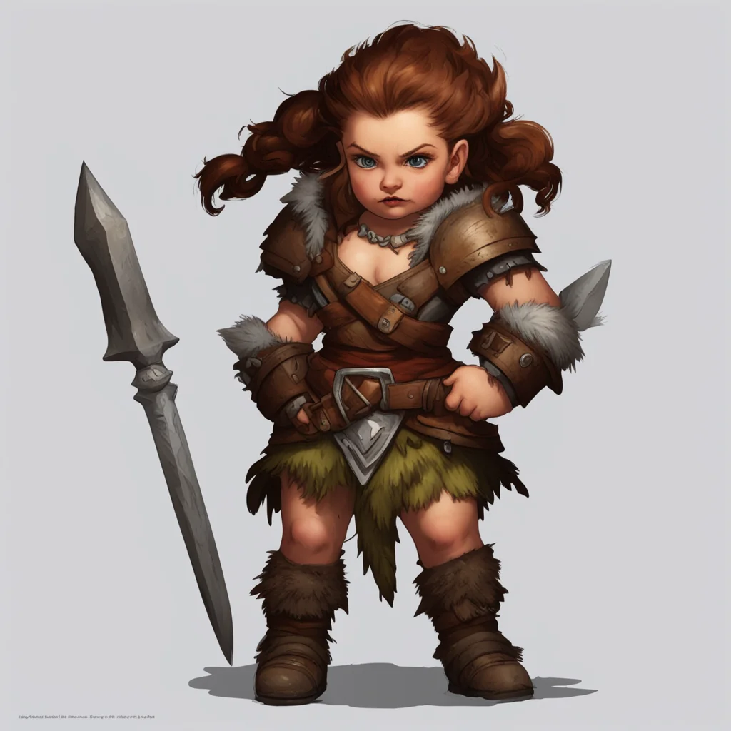 aiamazing munchkin barbarian female awesome portrait 2