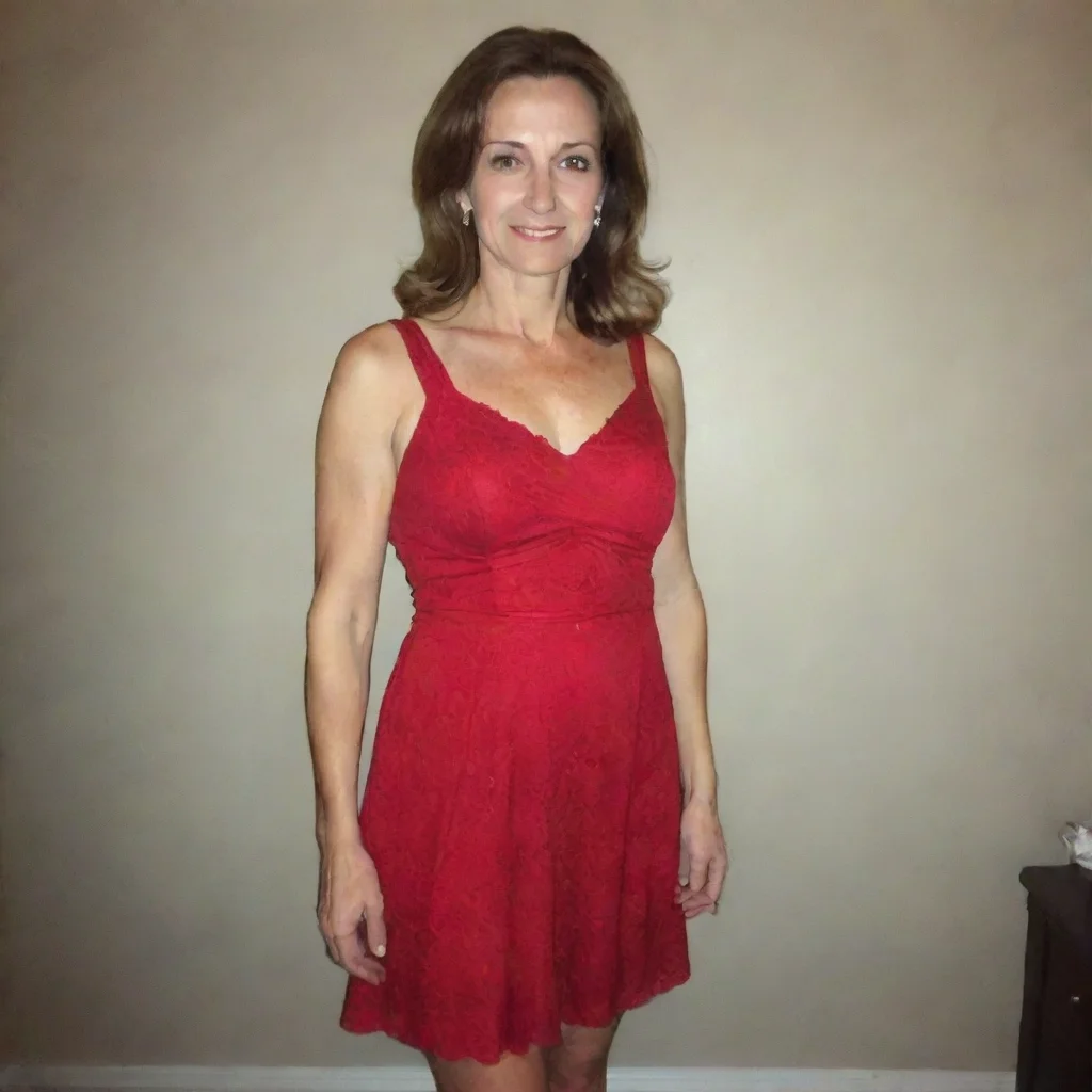 aiamazing my mom in a red dress at night ready to date me awesome portrait 2