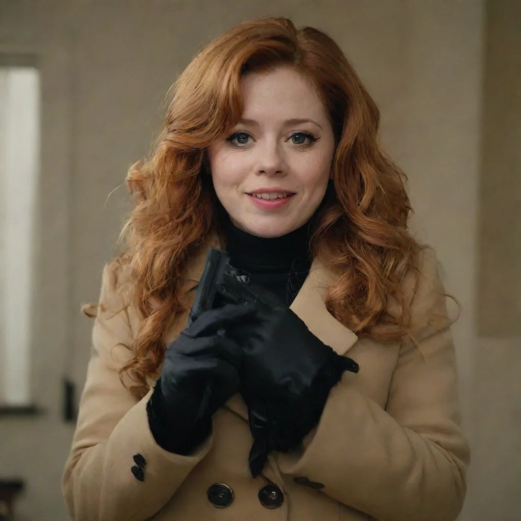 aiamazing natasha lyonne from russian doll smiling with black gloves and gun hd awesome portrait 2