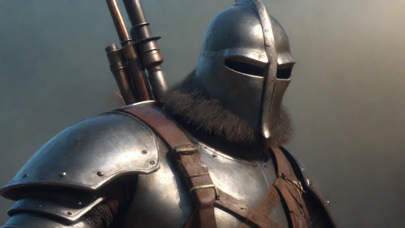 aiamazing ned kelly armored rider with musket epic cinematic armored knight with gun realistic cartoon stylized artstation awesome portrait 2 widescreen