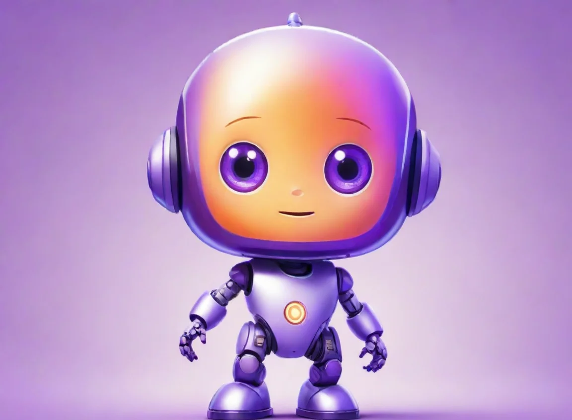aiamazing netwrck ai character happy cute ai robot baby like social net poster appstore draws the eye interesting characters orangepurple gradient interesting awesome portrait 2 landscape43