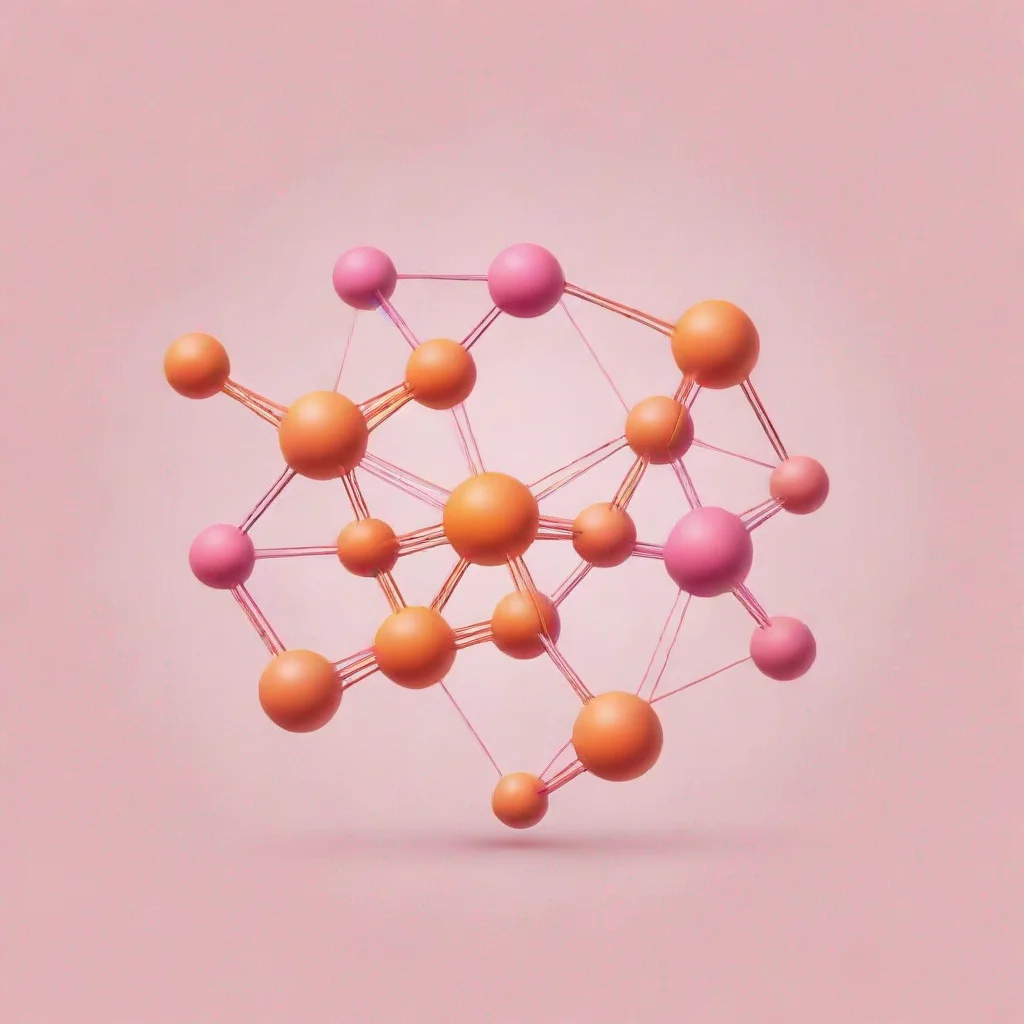 aiamazing neural network logo orange pink nice contrast nodes and connections logo clean awesome portrait 2
