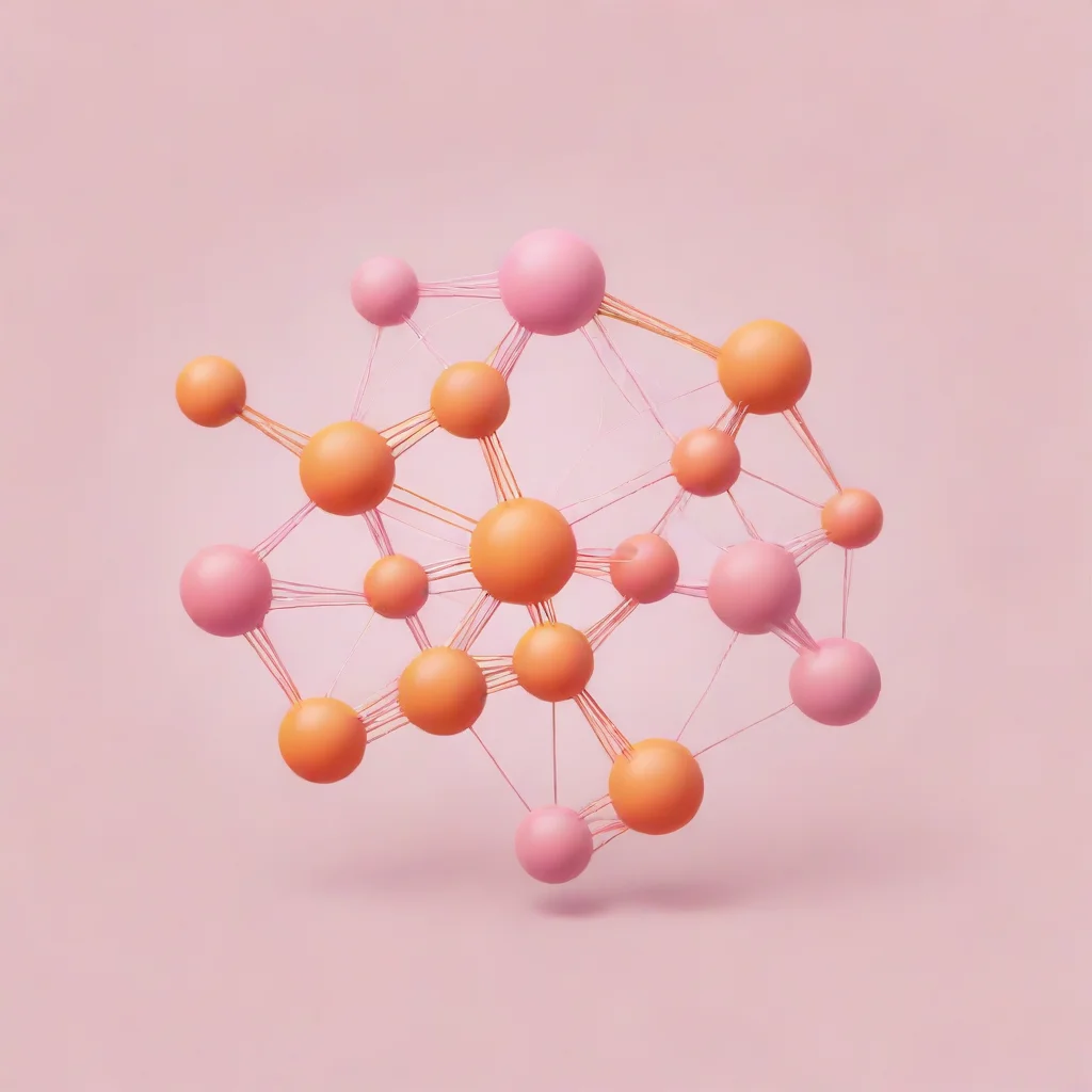 amazing neural network logo oranges pinks nodes and connections logo clean awesome portrait 2