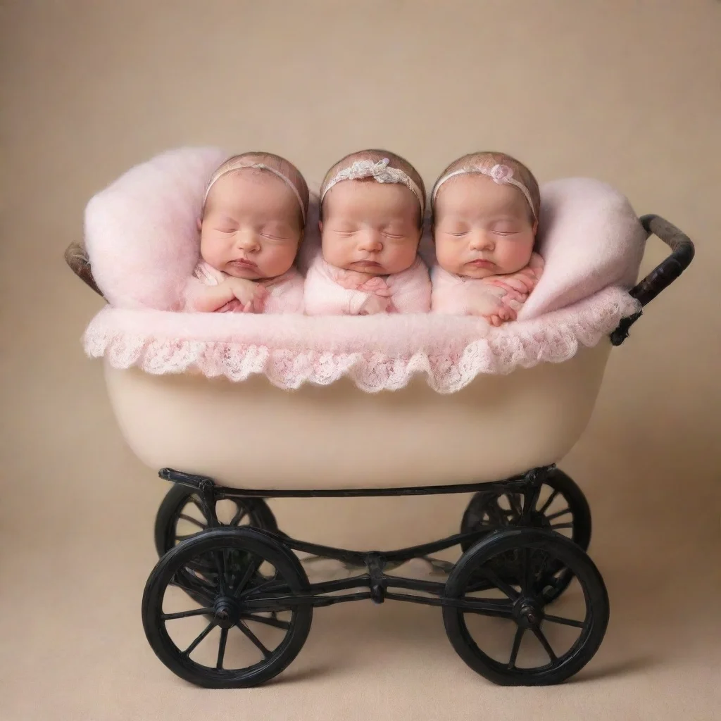 aiamazing newborn babies in a double buggy awesome portrait 2