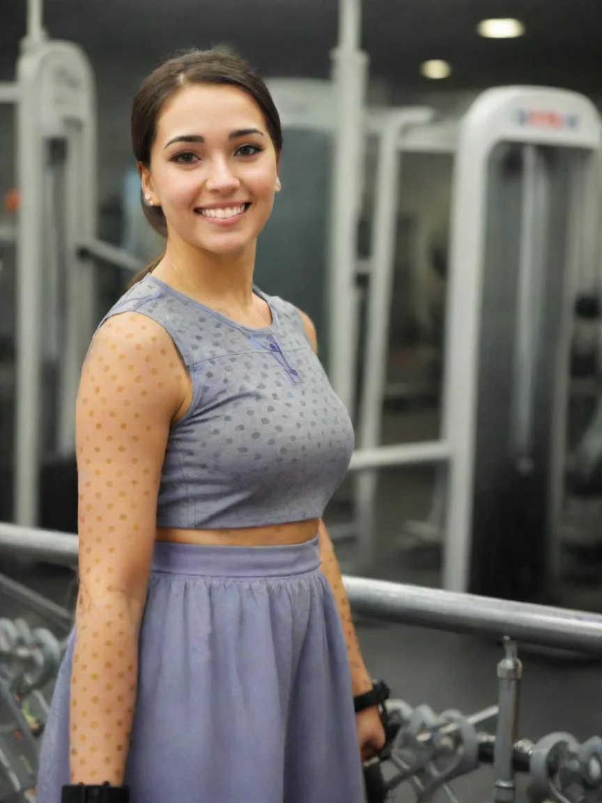 amazing nturism girl in gym awesome portrait 2