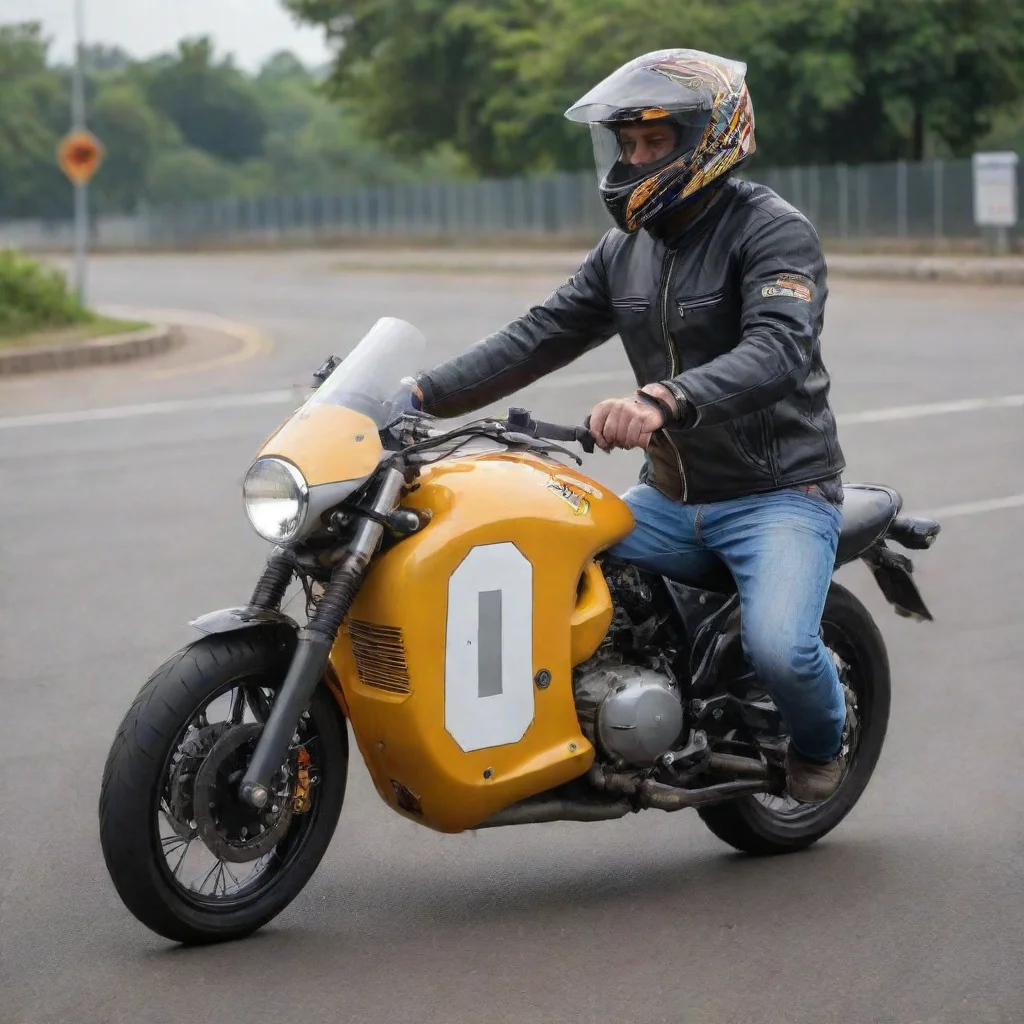 amazing number 60 as driver of motorbike awesome portrait 2