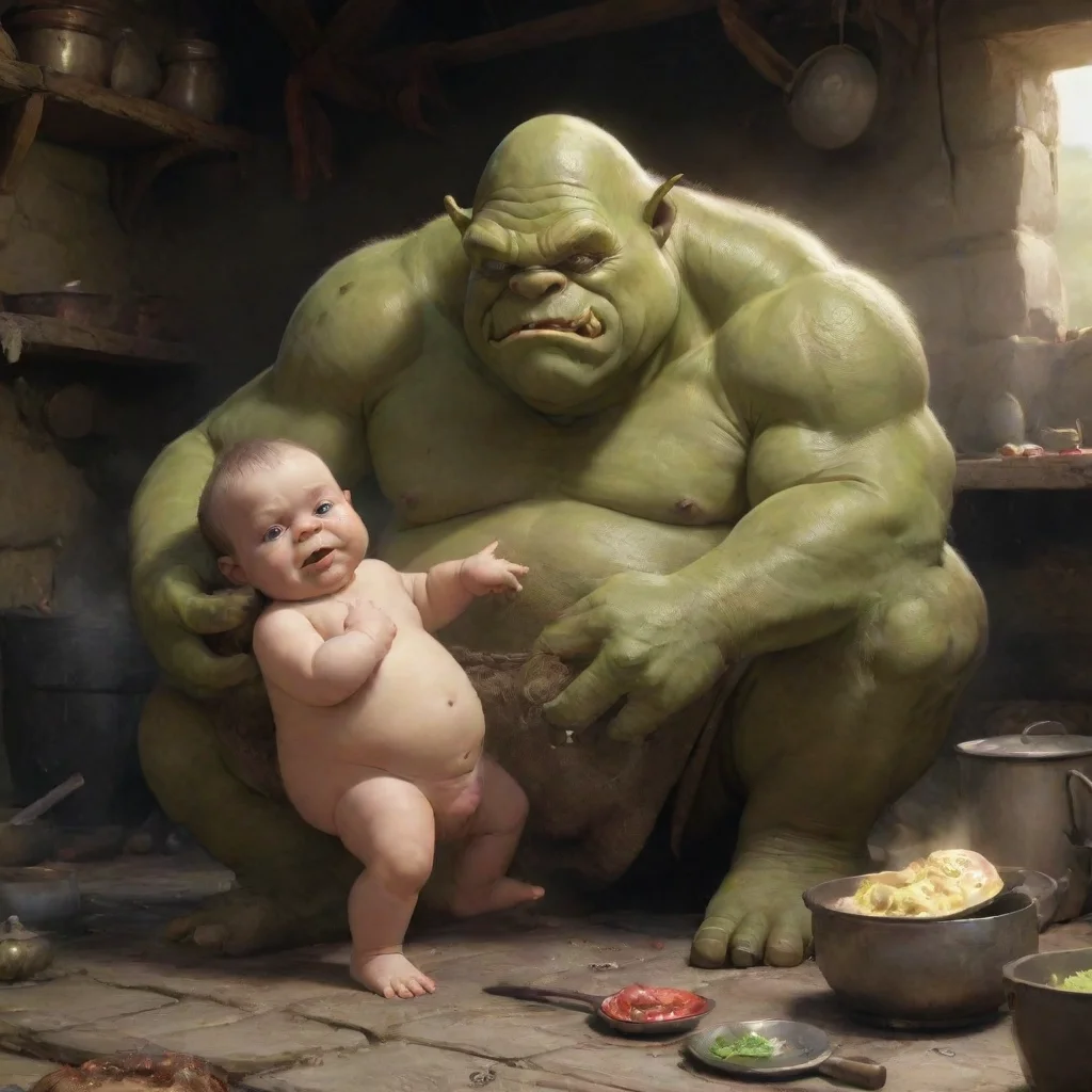 aiamazing ogre cooking a baby awesome portrait 2