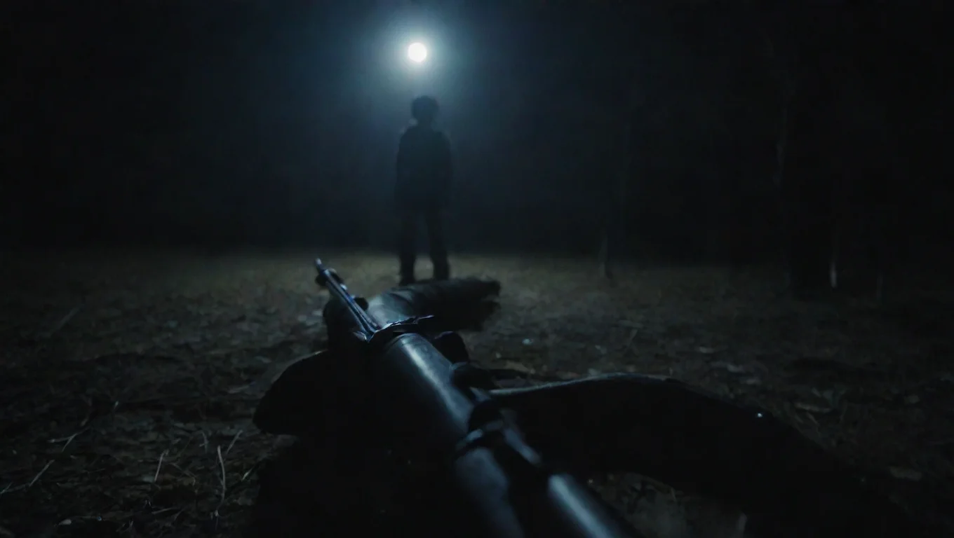 aiamazing old 1850 soldier rifle pov first person looking at dark scary figure at night awesome portrait 2 widescreen