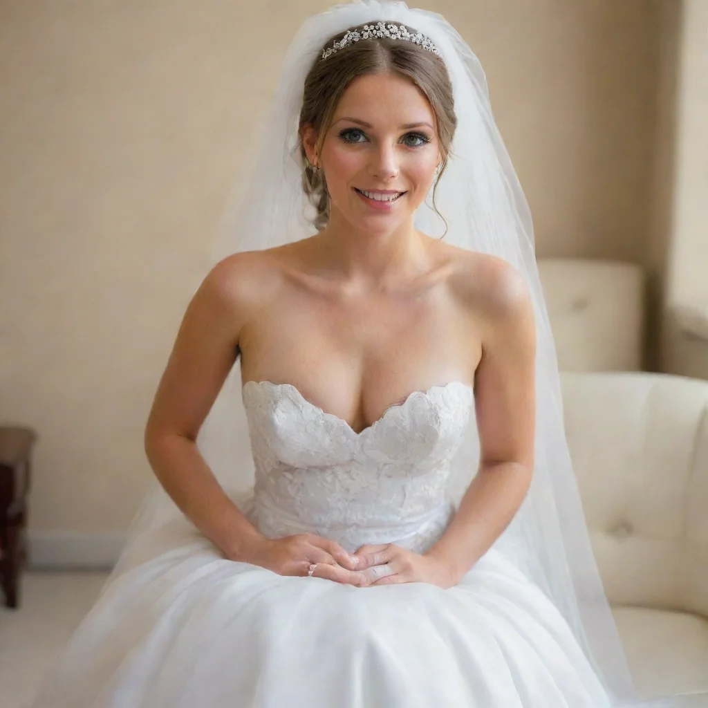 amazing pantiless bride awesome portrait 2