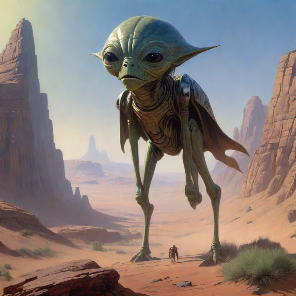 aiamazing peter elson star wars scottish fey alien barren terrain hyper detailed octane rendered by doug chiang ralph mcquarrie ar awesome portrait 2