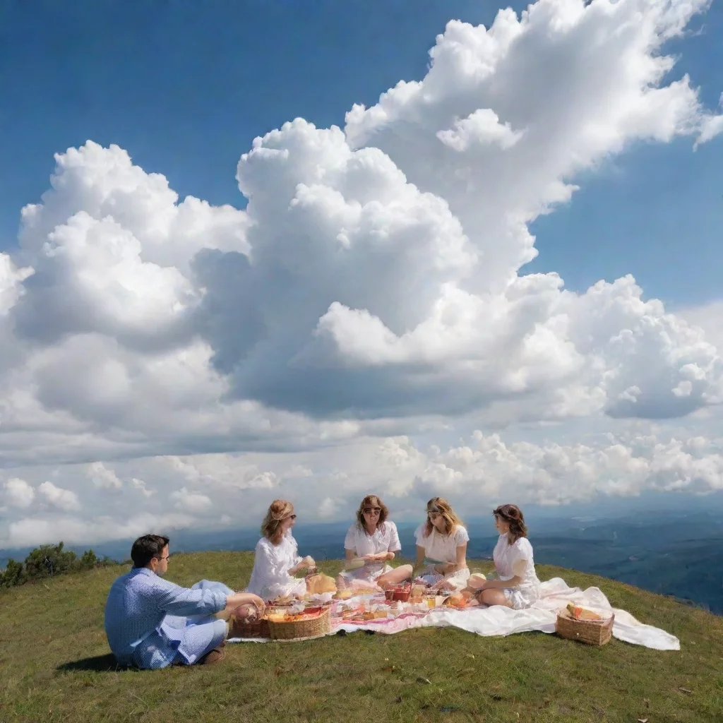 amazing picnic on a cloud awesome portrait 2
