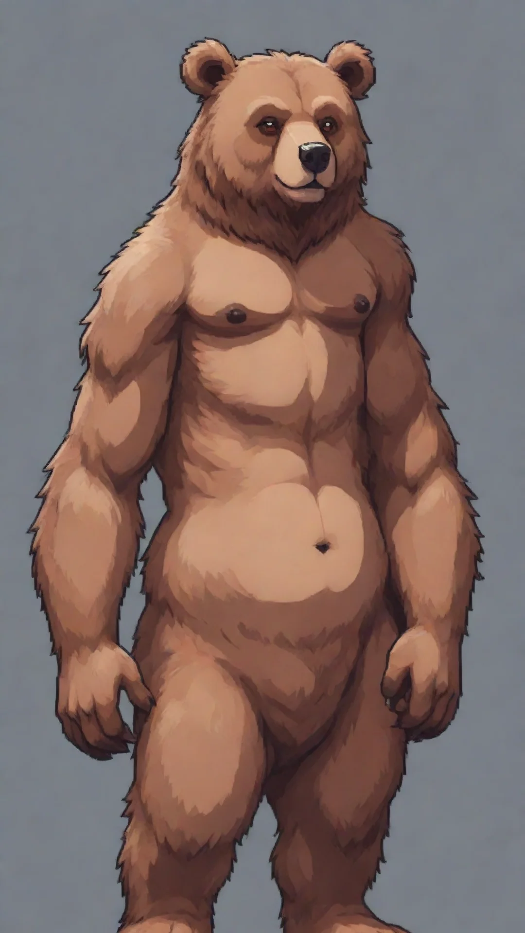 amazing pixel art bara furry bear  awesome portrait 2 tall