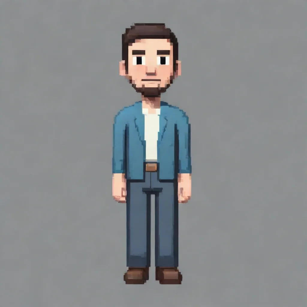 aiamazing pixel art man  awesome portrait 2
