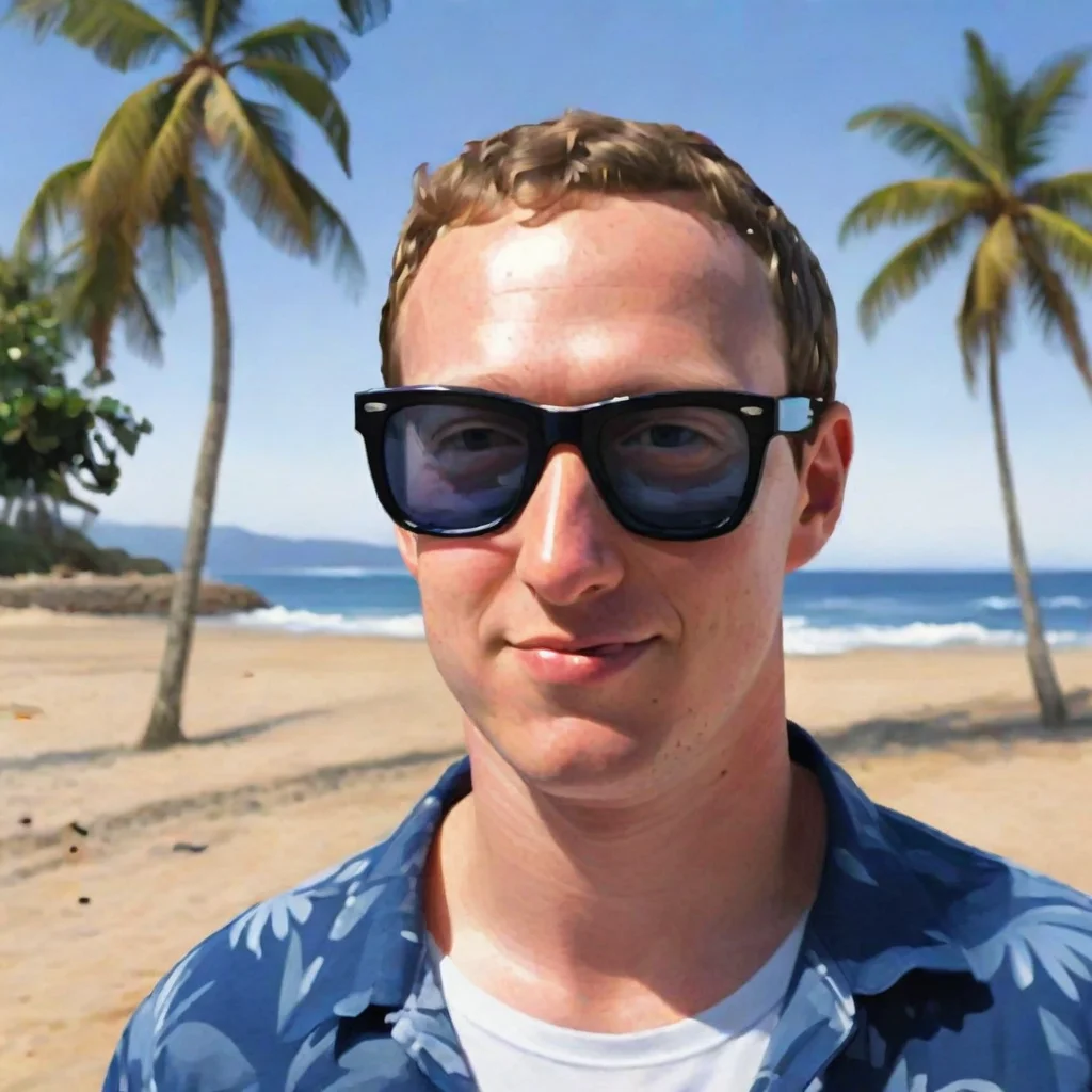 aiamazing pixel art of mark zuckerberg at the beach awesome portrait 2