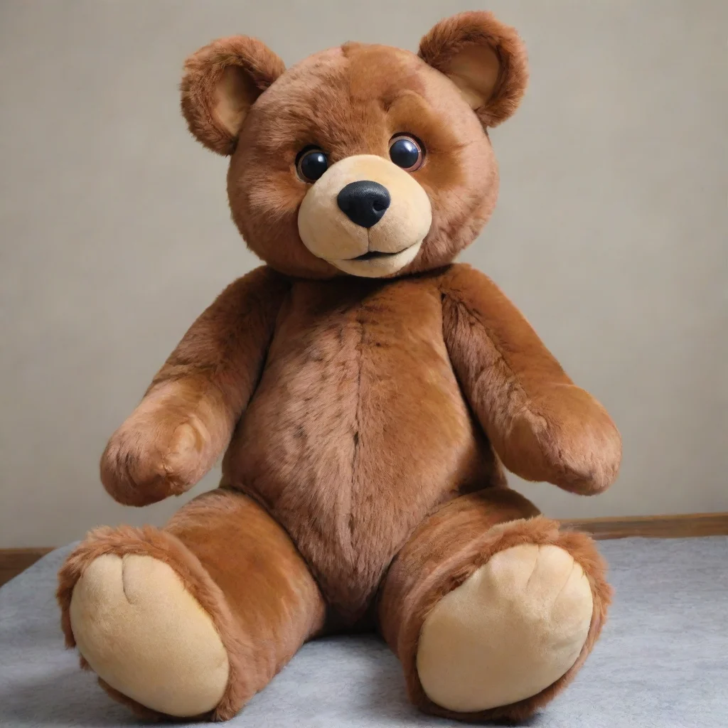aiamazing plush brown teddy bear fursuit awesome portrait 2