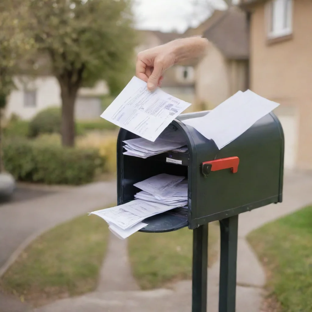 aiamazing postman dropping lot of mails in mailbox awesome portrait 2