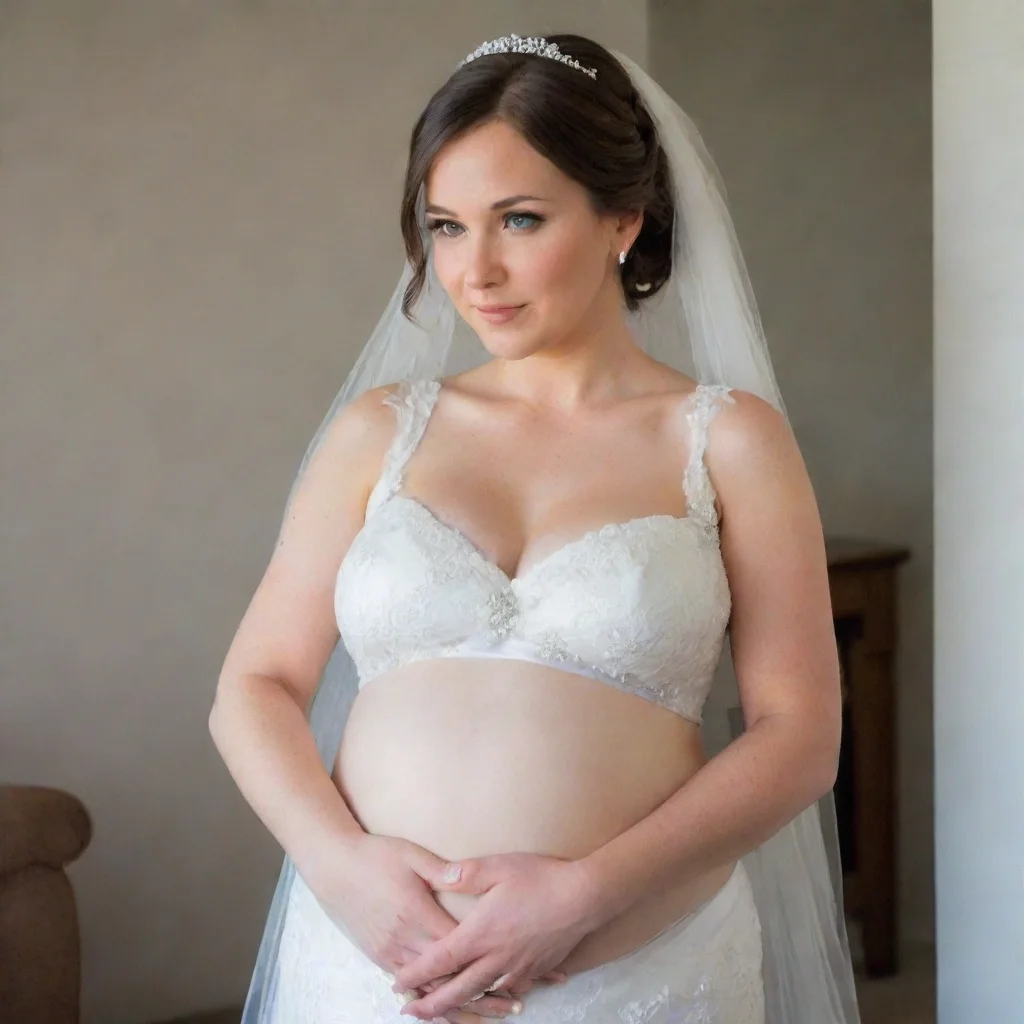 aiamazing pregnant bride awesome portrait 2