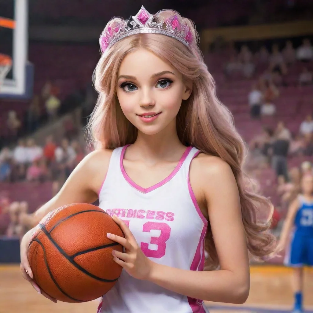 amazing princess basketball girl awesome portrait 2