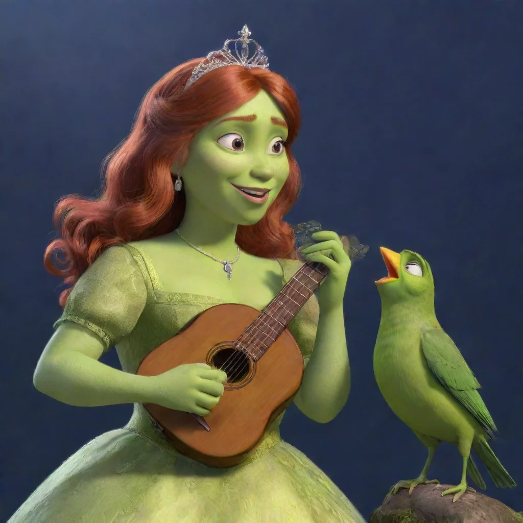 aiamazing princess fiona singing to bird awesome portrait 2
