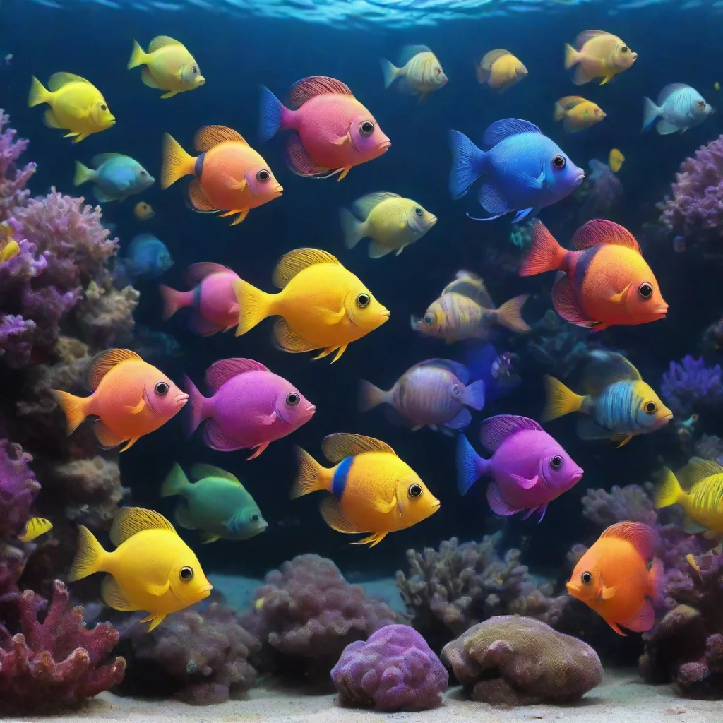 amazing psychodelic seabank funny fishes  awesome portrait 2
