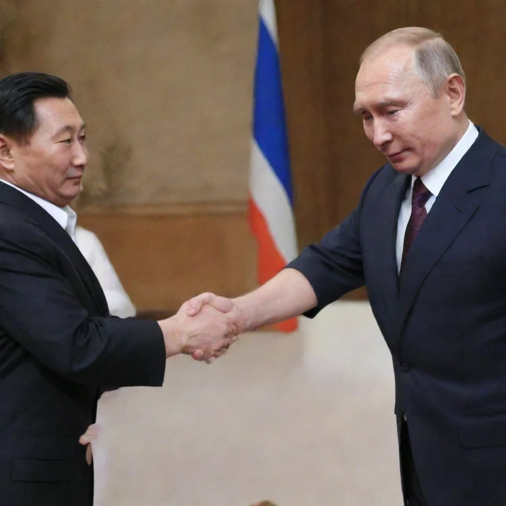 amazing putin che stringe la mano a kim joun on awesome portrait 2