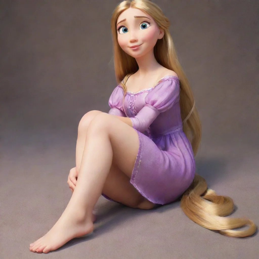 amazing rapunzel barefoot  awesome portrait 2