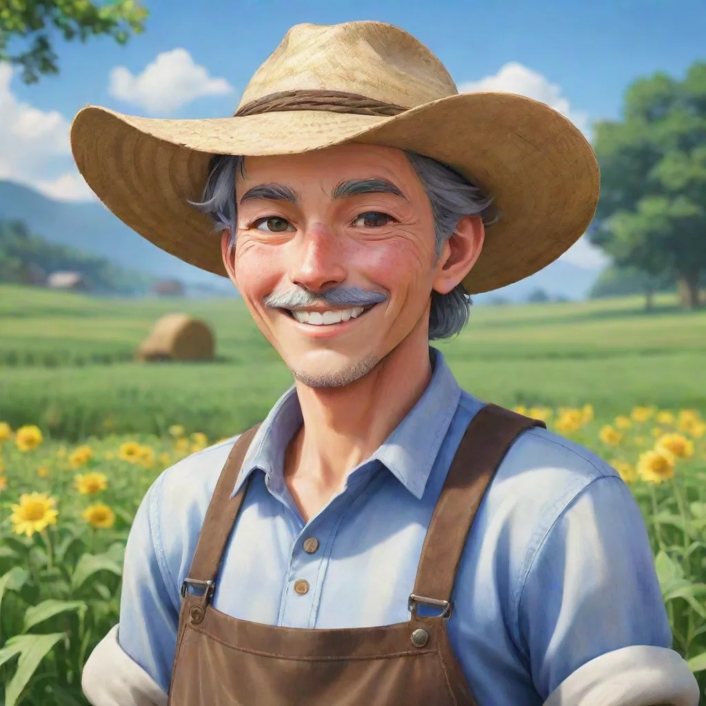 amazing realistic anime detailed character farmer happy awesome portrait 2