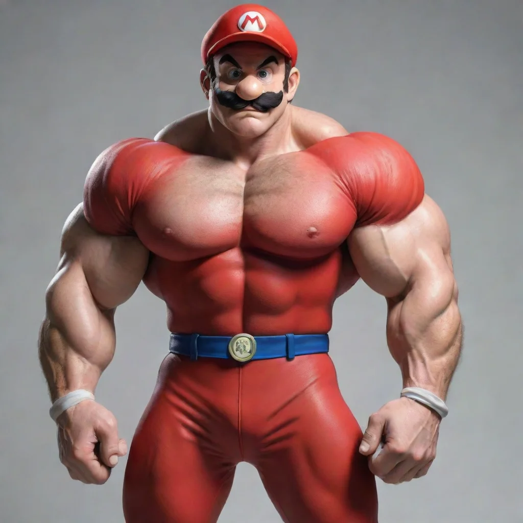 aiamazing realistic jacked super mario awesome portrait 2