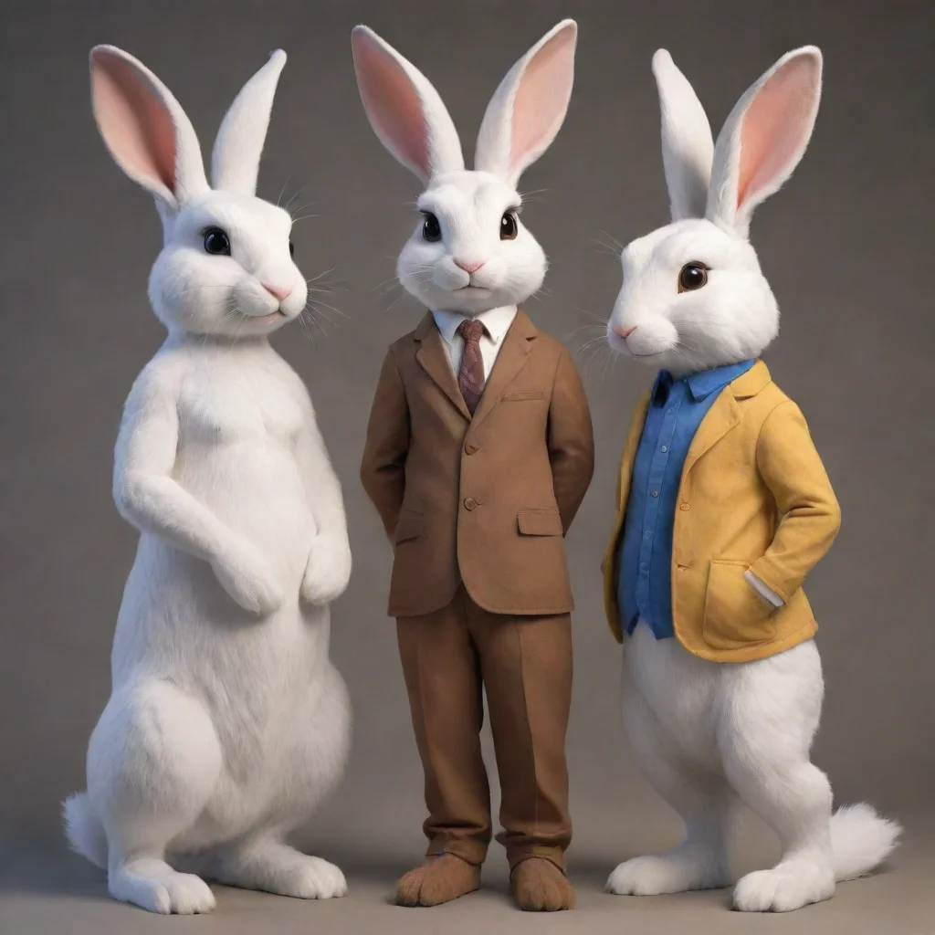 amazing realistic person sized anthro rabbits awesome portrait 2