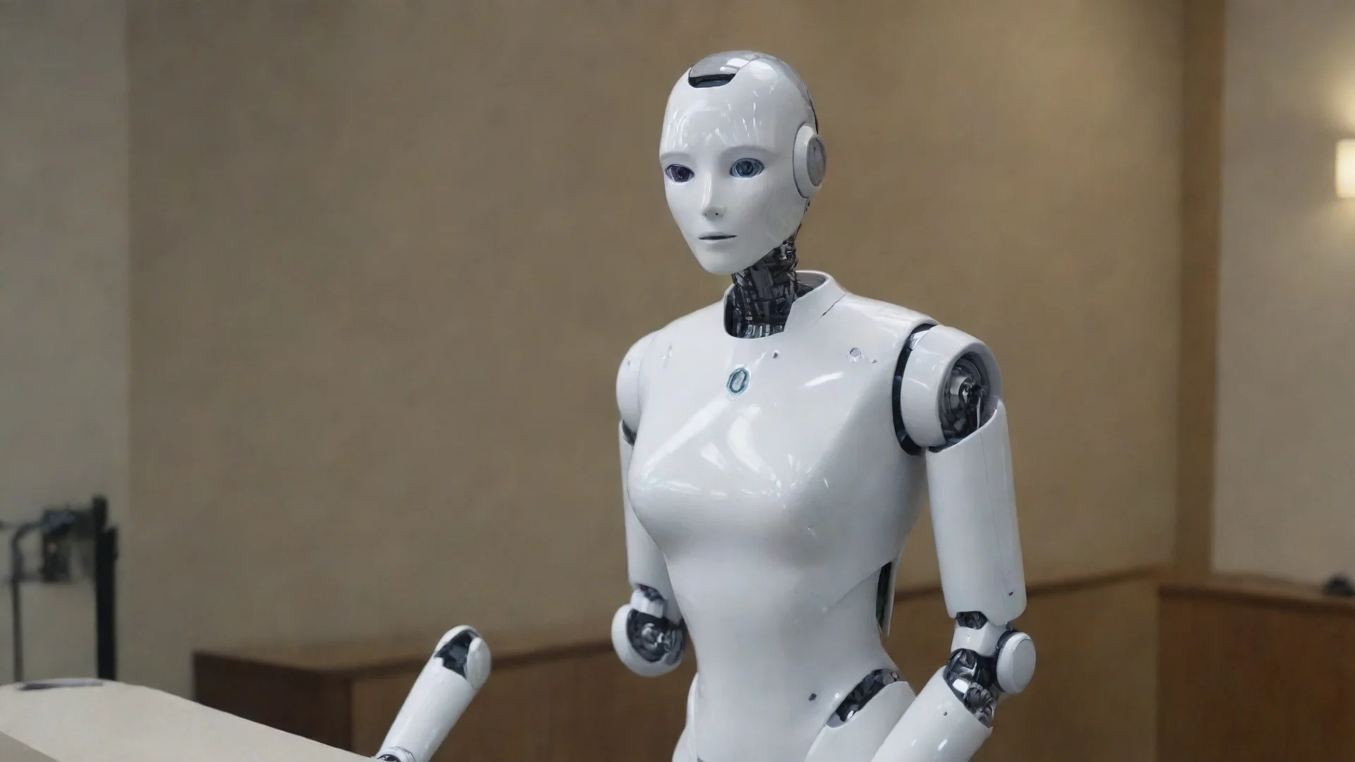 amazing receptionist robot awesome portrait 2 wide