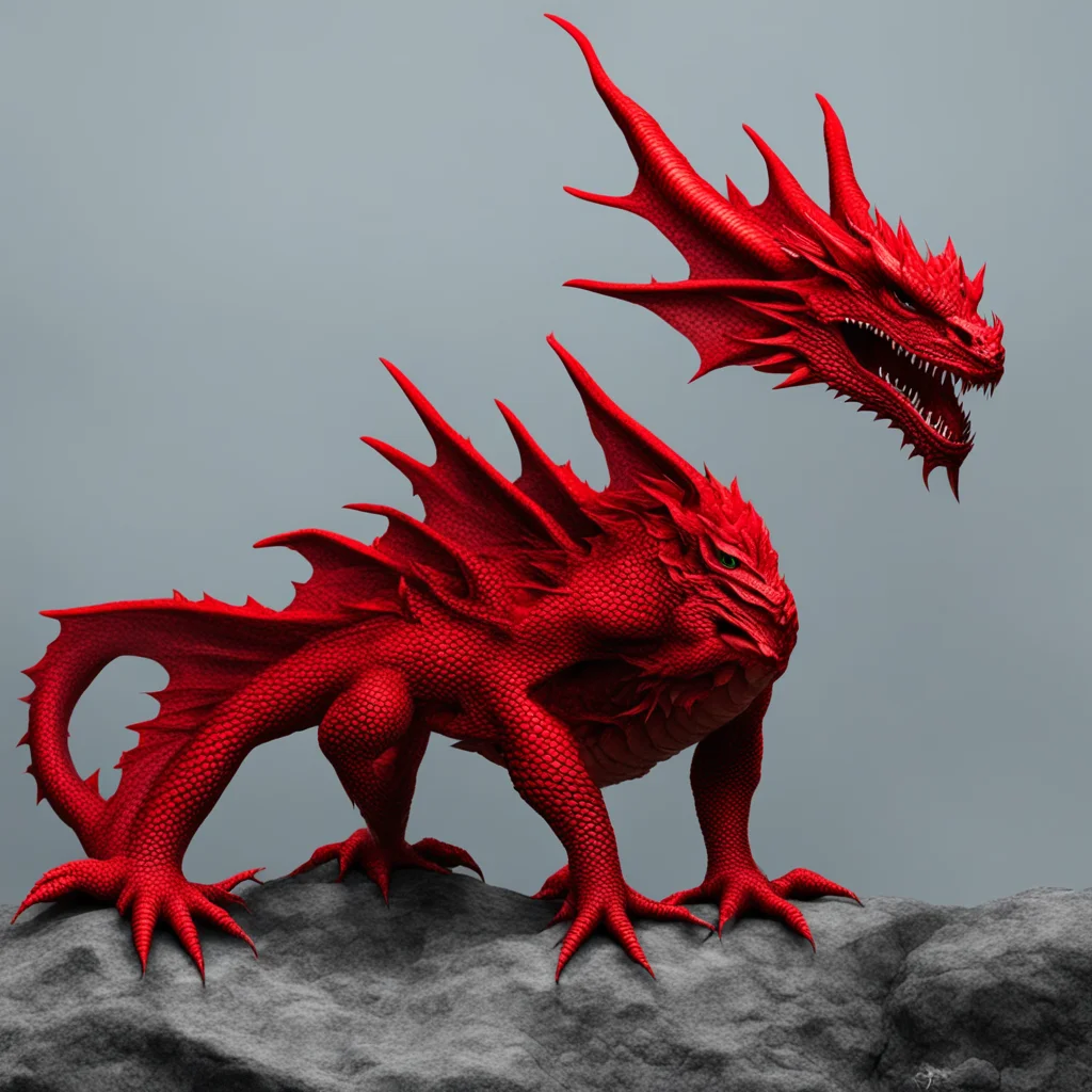 amazing red reptilian dragon awesome portrait 2