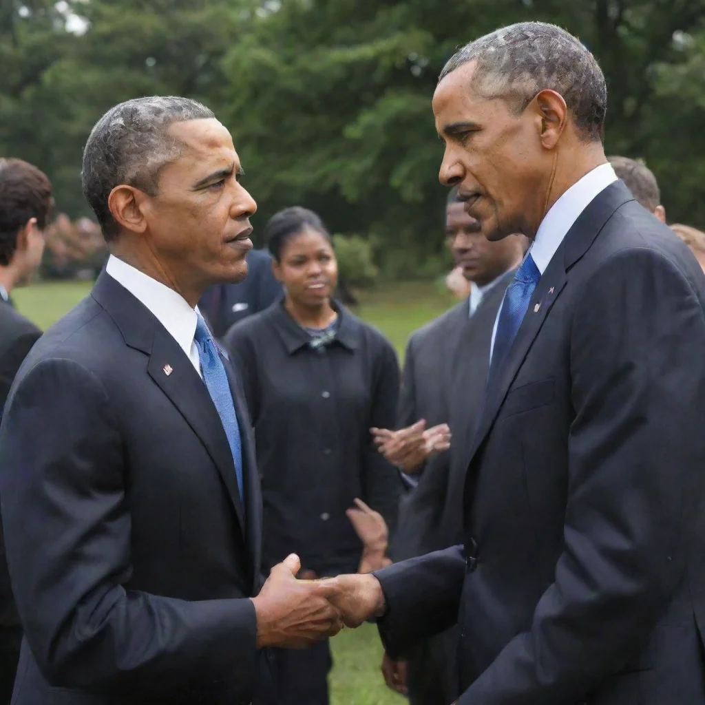 aiamazing regular person talking with barack obama awesome portrait 2