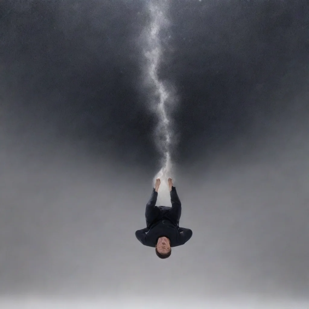 amazing relaxed man falling into void awesome portrait 2